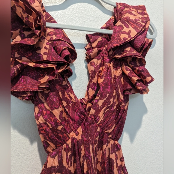 Zimmermann Tiggy Silk Shoulder Frill Maxi Dress - Picture 3 of 8